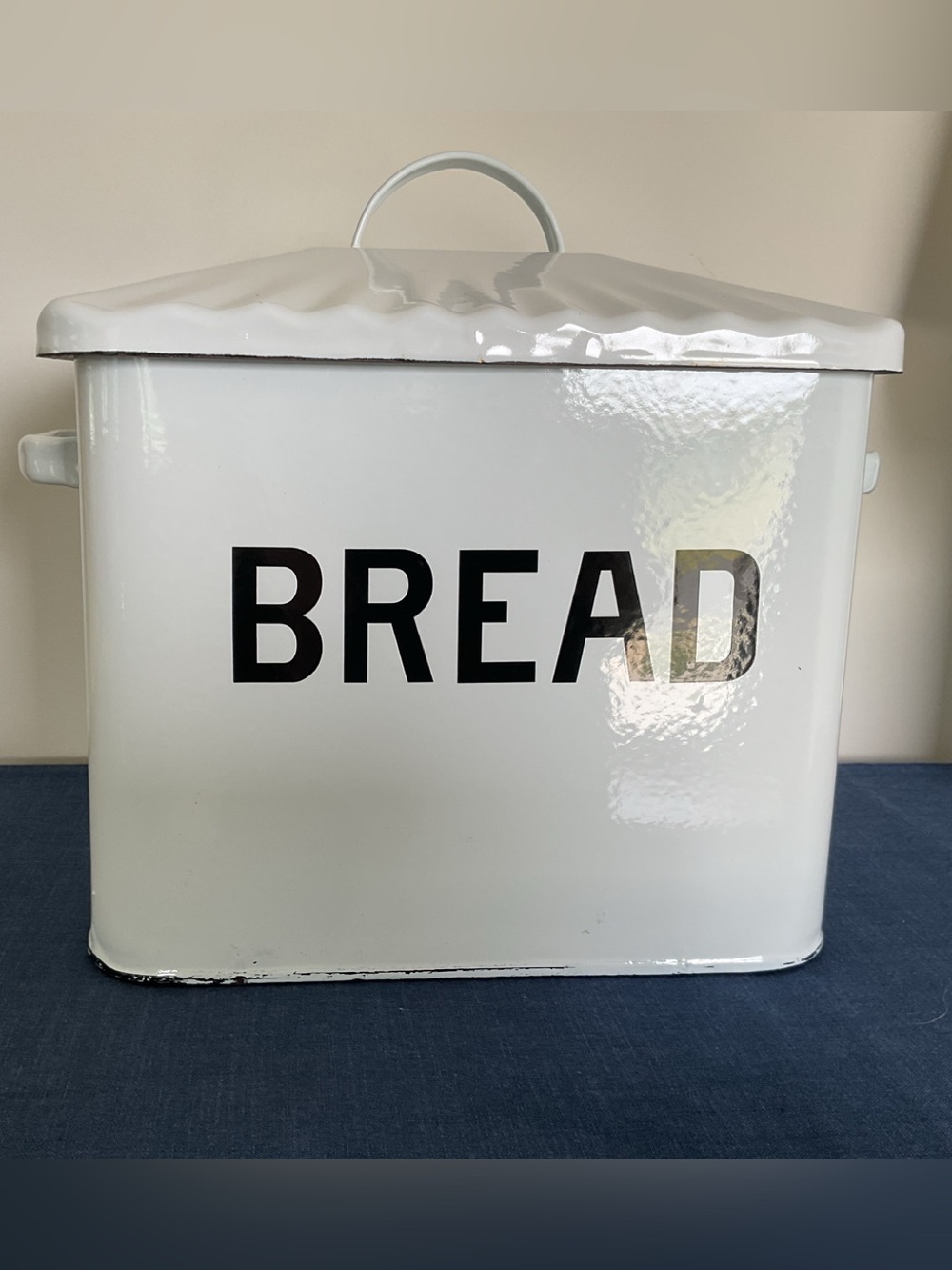 Metal Bread Box Storage Container Farm House Country Decor